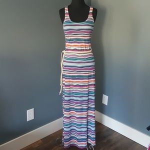 Red Camel Aztec print Maxi dress